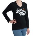Women's long sleeve T-shirt - WSWLS-721 - black