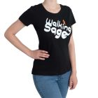 Women's crew-neck T-shirt - WSWTC-471 - fekete